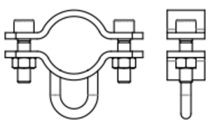 Fixation pour élingue pour suspension structure diametre 50