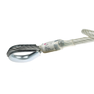 Elingue câble acier 10 mm - gaine transparente - CMU 1 T - 0,5 m