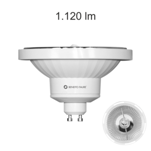 Ampoule Beneito Faure led ES111 GU10 230V 15W Blanc neutre 4000K 1130 lumens