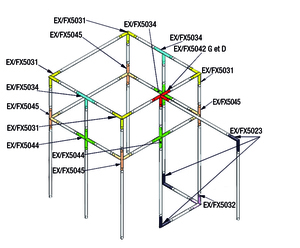 EX50050 ASD - Barre alu simple 50cm