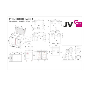 FlightCase pour 4 projecteurs PC Fresnel type bt Theatre