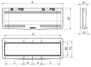 Fenêtre pliante pour fusibles IP54 PCE 14 unités