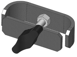 Accessoire de liaison d'angle pour garde corps ASD FGARD90