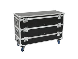 Flight case à 3 étages sur roulette pour 12 barres led et sunstrip