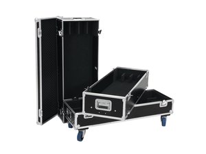 Flight case à 3 étages sur roulette pour 12 barres led et sunstrip