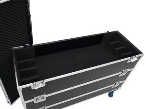 Flight case à 3 étages sur roulette pour 12 barres led et sunstrip