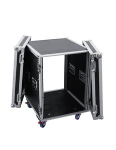 Flight Case rack 12U sur roulettes 2 capots fermetures Pro