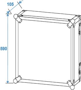 Flight Case rack 12U sur roulettes 2 capots fermetures Pro