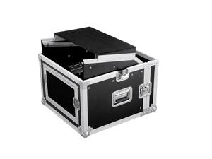 Flight case pour régie Combo 6U vertical et 10U horizontal avec tablette