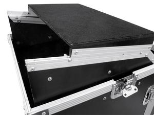 Flight case pour régie Combo 6U vertical et 10U horizontal avec tablette