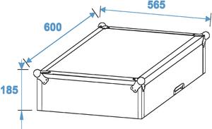 Flight case pour régie Combo 6U vertical et 10U horizontal avec tablette