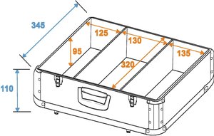 Flight case pour 80 à 90 CD bleu