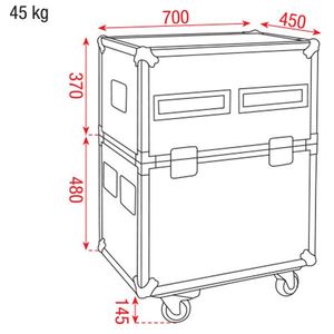 Flightcase pour 8 PixelMesh E12.5