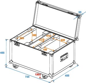 Flight case pour 2 lyres matrix led TMH-X25