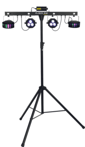 Florida-bar Algam lighting - Barre 4 effets en 1 led laser strobe derby avec pied, housse et télécommande