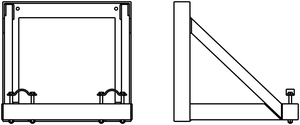 Fixation murale ASD FM39 aluminium pour structure perpendiculaire ou parallèle au mur