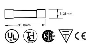 Fusible 12A rapide 6x32mm