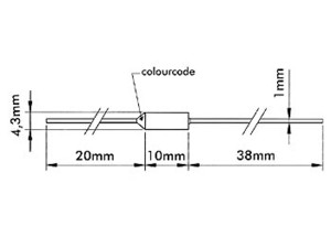 Fusible thermique à souder 169°C 10A 250Vac