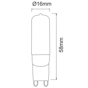 Ampoule G9 led Beneito et faure 2.8W long 3000K