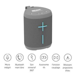 Getone 20 grey Power acoustics - Enceinte bluetooth USB sur batterie gris