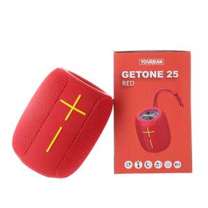Getone 25 Red Yourban Enceinte bluetooth et USB rouge étanche IP65