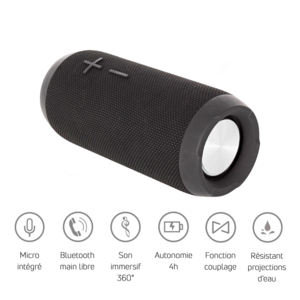 Enceinte Nomade Power acoustics Getone30 bluetooth sur batterie lithium 5h d'autonomie