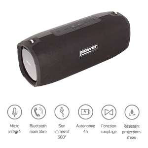 Getone 50 Black Power - Enceinte bluetooth USB sur batterie noire