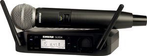 Shure GLXD24E-SM58-Z2 - Micro sans fil avec Émetteur main SM58 - Bande Z2