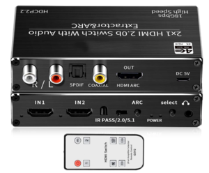 Extracteur Audio +switch HDMI 4K HDR avec ARC HDCP2.2