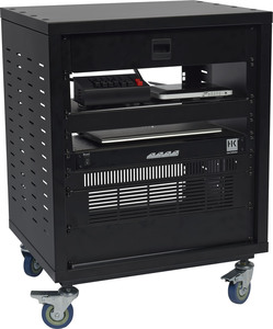 Rack metal 12U sur roulettes format 19 pouces