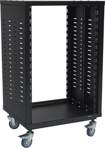 Rack metal 16U sur roulettes format 19 pouces