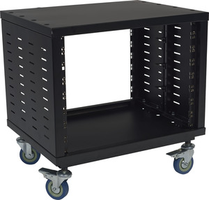 Rack metal 8U sur roulettes format 19 pouces