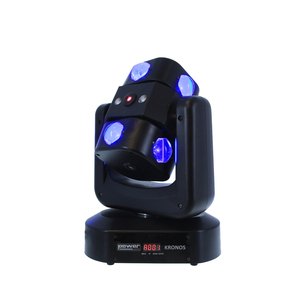 Kronos Power lighting - Effet 4 en 1 beam wash strobe et laser bicolore a 4 rotations infinies