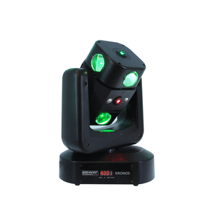 Kronos Power lighting - Effet 4 en 1 beam wash strobe et laser bicolore a 4 rotations infinies