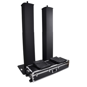 LSA 220 procase BL Power acoustics - Pack de 2 Totems pro hauteur variable de 1m05 à 1m95 avec valise de transport