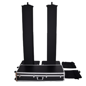 LSA 220 procase BL Power acoustics - Pack de 2 Totems pro hauteur variable de 1m05 à 1m95 avec valise de transport