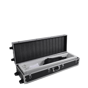 LSA 220 procase WH Power acoustics - Pack de 2 Totems pros blancs hauteur variable de 1m05 à 1m95 avec valise de transport
