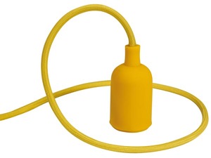 Luminaire à suspension en cordage Velleman douille E27 Jaune