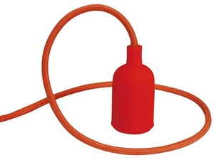 Luminaire à suspension en cordage Velleman douille E27 Rouge