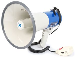 Mégaphone 60W lecteur USB, sirène et micro déporté
