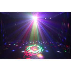 Effet Led Power lighting Meteor Cluster 4 en 1 Derby, 2 lasers, strobe et UV