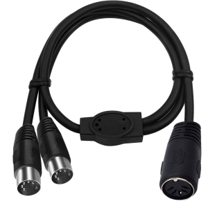 Splitter midi 1 Din 5 broches femelle vers 2 mâles 30cm