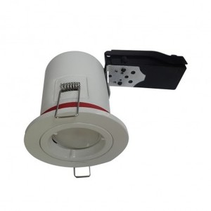 Support plafond Rond Blanc avec douille automatique Ø88 mm