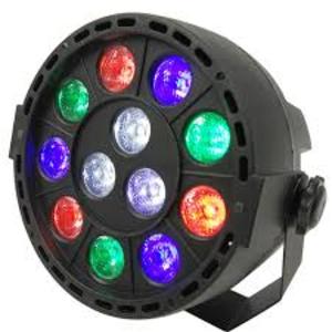 MINI Projecteur Led 12X1W Rouge vert bleu blanc DMX et musical