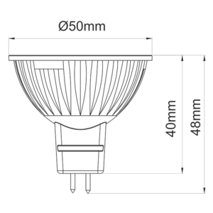 Ampoule Beneito Faure à led Uniform-Line GU5.3 MR16 12V 6W blanc jour 5000K 120°