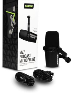 Shure MV7-K micro podcast et radio Dynamique USB et XLR