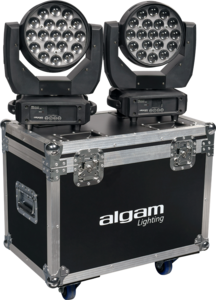 MW1915Z  Flight DUO Algam lighting - Pack de 2 lyres Led Zoom 19X 15W en flightcase