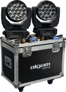 MW1915Z  Flight DUO Algam lighting - Pack de 2 lyres Led Zoom 19X 15W en flightcase