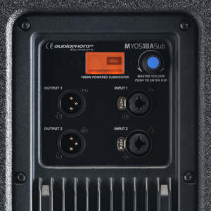 Myos18ASub Audiophony - Caisson de basses actif bois 18 pouces 1000W RMS DSP 135dB