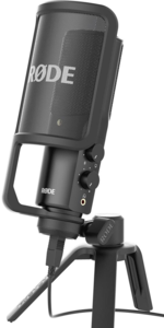 Microphone RODE NT-USB electret cardioïde avec sortie casque jack 3.5mm pour Podcast - studio